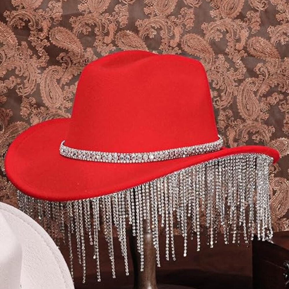 Wide brim diamond cowgirl hat - Picture 1 of 6